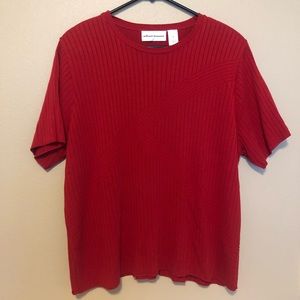 Alfred Dunner Red Sweater Shirt XL